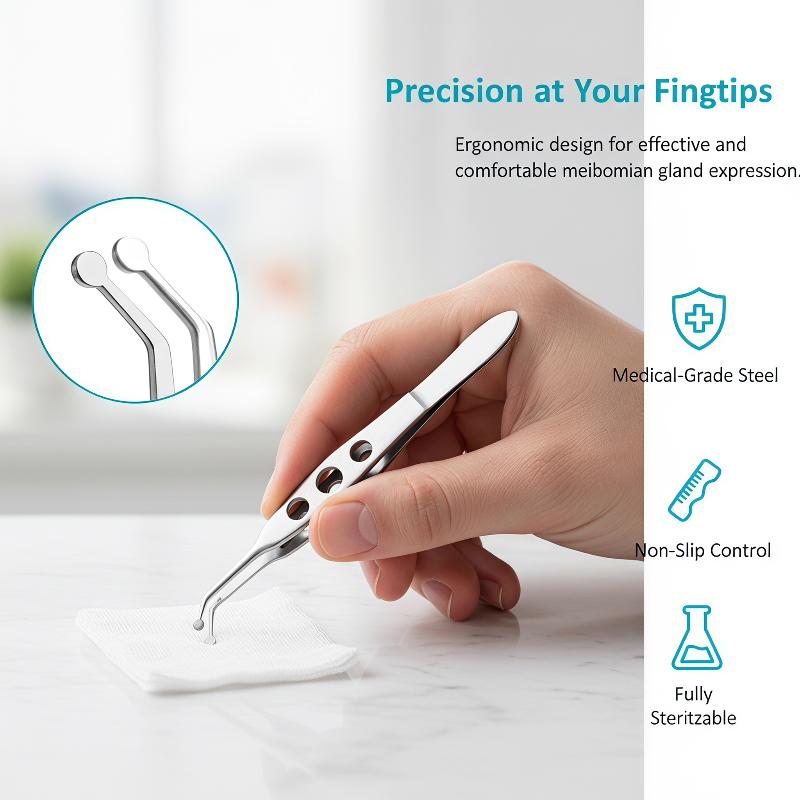 Eyelash Extension Salon - Ooglidpincet Wimpercompressor 1 Stuk, RVS Meibomian