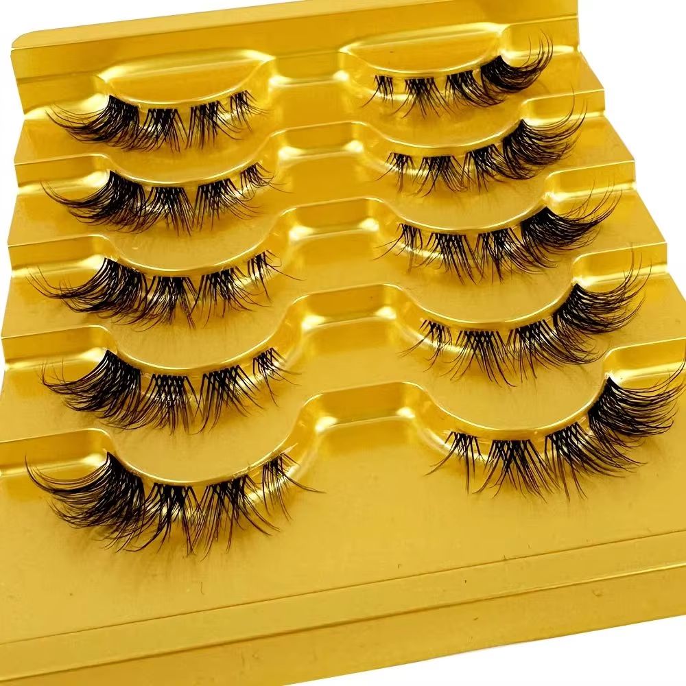 Eyelash Extension For Big Eyes - 5pairs Nertsen Wimpers Onzichtbare Band Lash