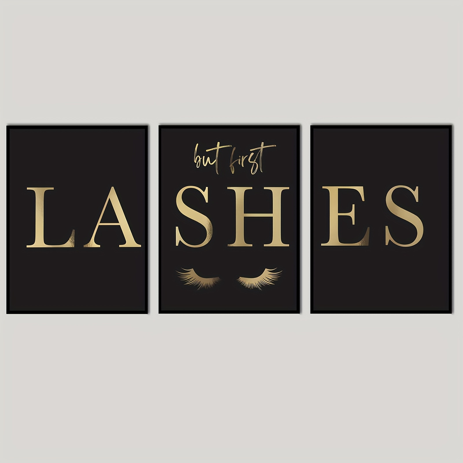 Eyelash Extension Salon - （Noframe 3PCS）-3 stuks But First Lashes