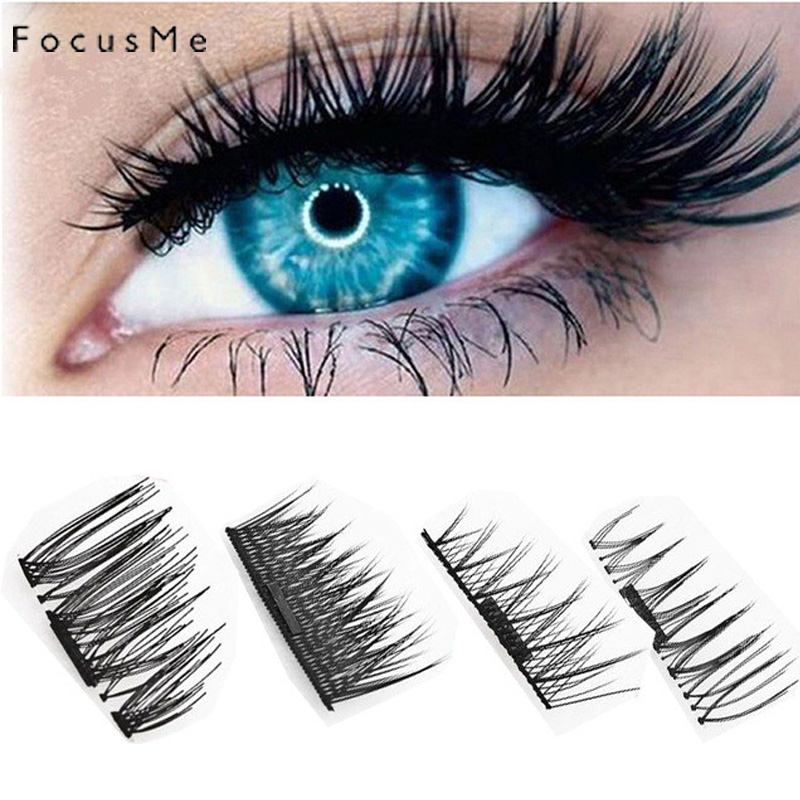 Eyelash Extension For Big Eyes - FocusMe 4 stks/2 Paar Dubbele Magneet