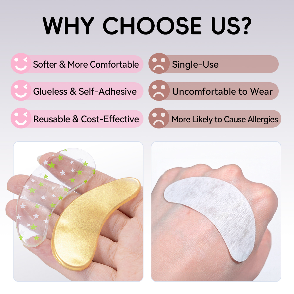 DAMMAN 1/5 Paar Siliconen Oogp - Eyelash Extension Eye Mask recensie en prijs